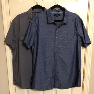 (2) Marc Anthony Slim Fit Short Sleeve Button Ups